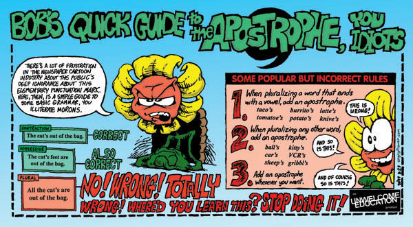 Bob's quick guide to the apostrophe.