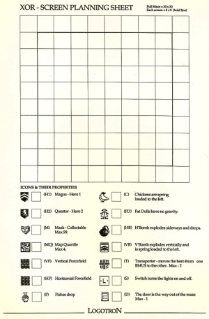 Planning sheet for XOR