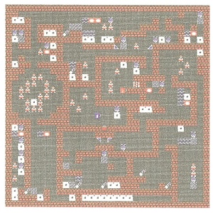 Dot-matrix map print