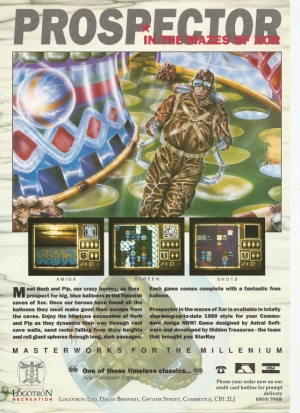 Full-page ad for Prospector